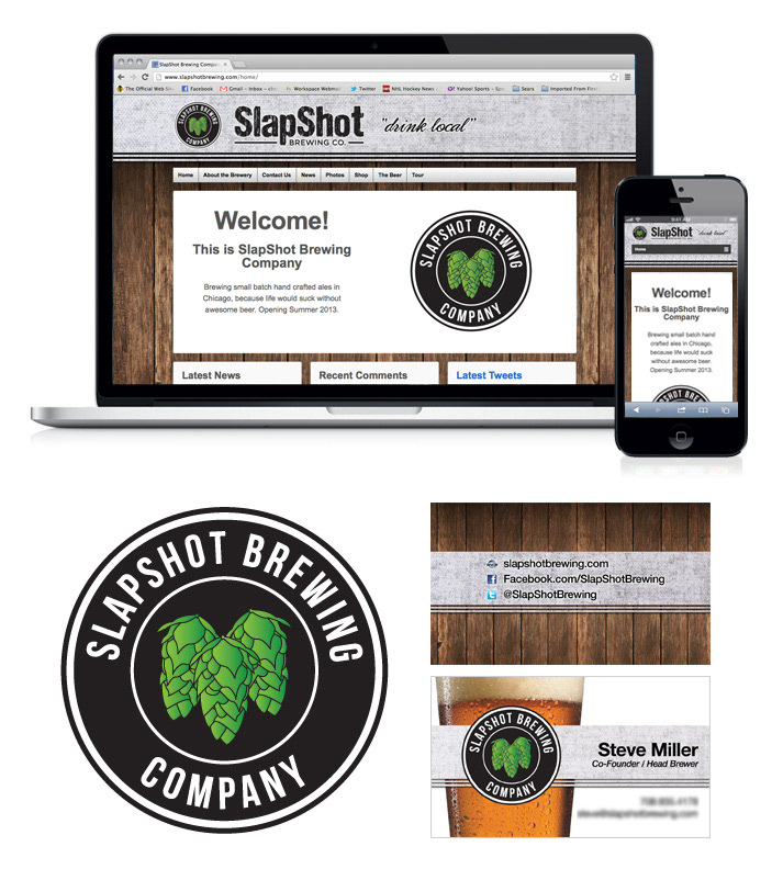 slapshot brewing company hockey brewery Responsive Design mobile Web