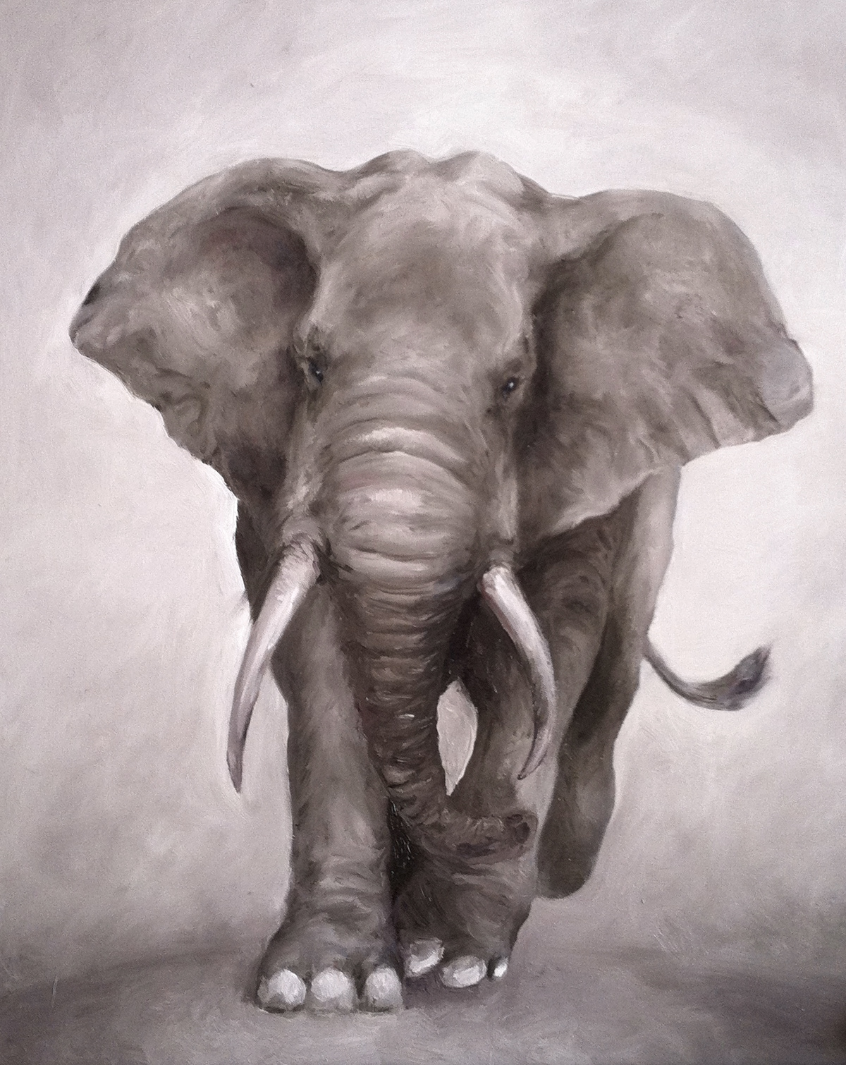 tiger elephant animal Oil Painting acrylic