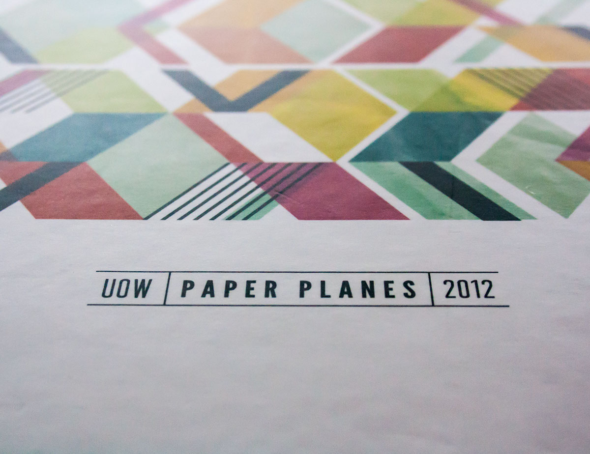 gradshow Paper Planes Catalogue Event Design  exhibition uow University of Wollongong