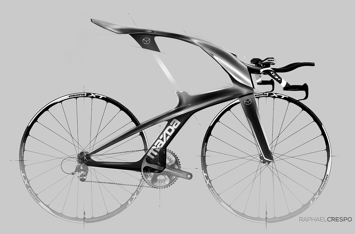 mazda Bicycle sports concept sketch Gear Bike