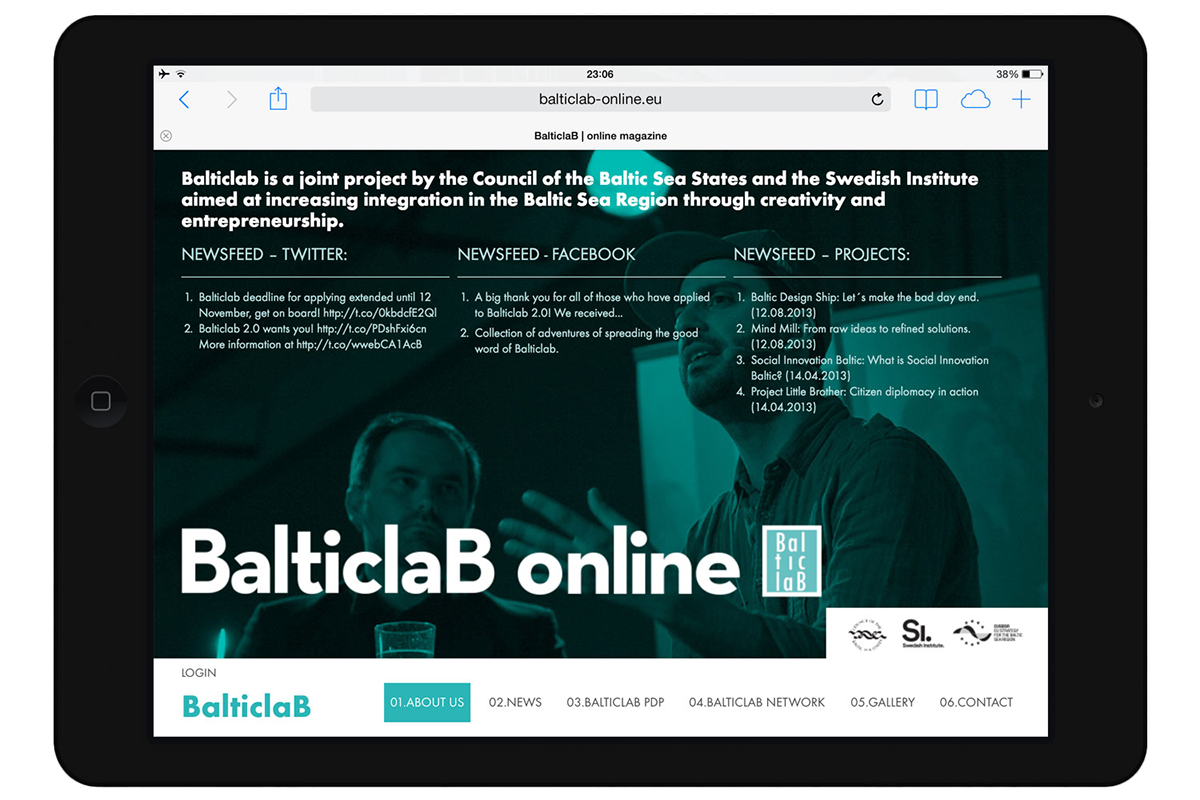 Baltic lab online report print Sweden sea corporate identity magazine grey green institute Workshop Web