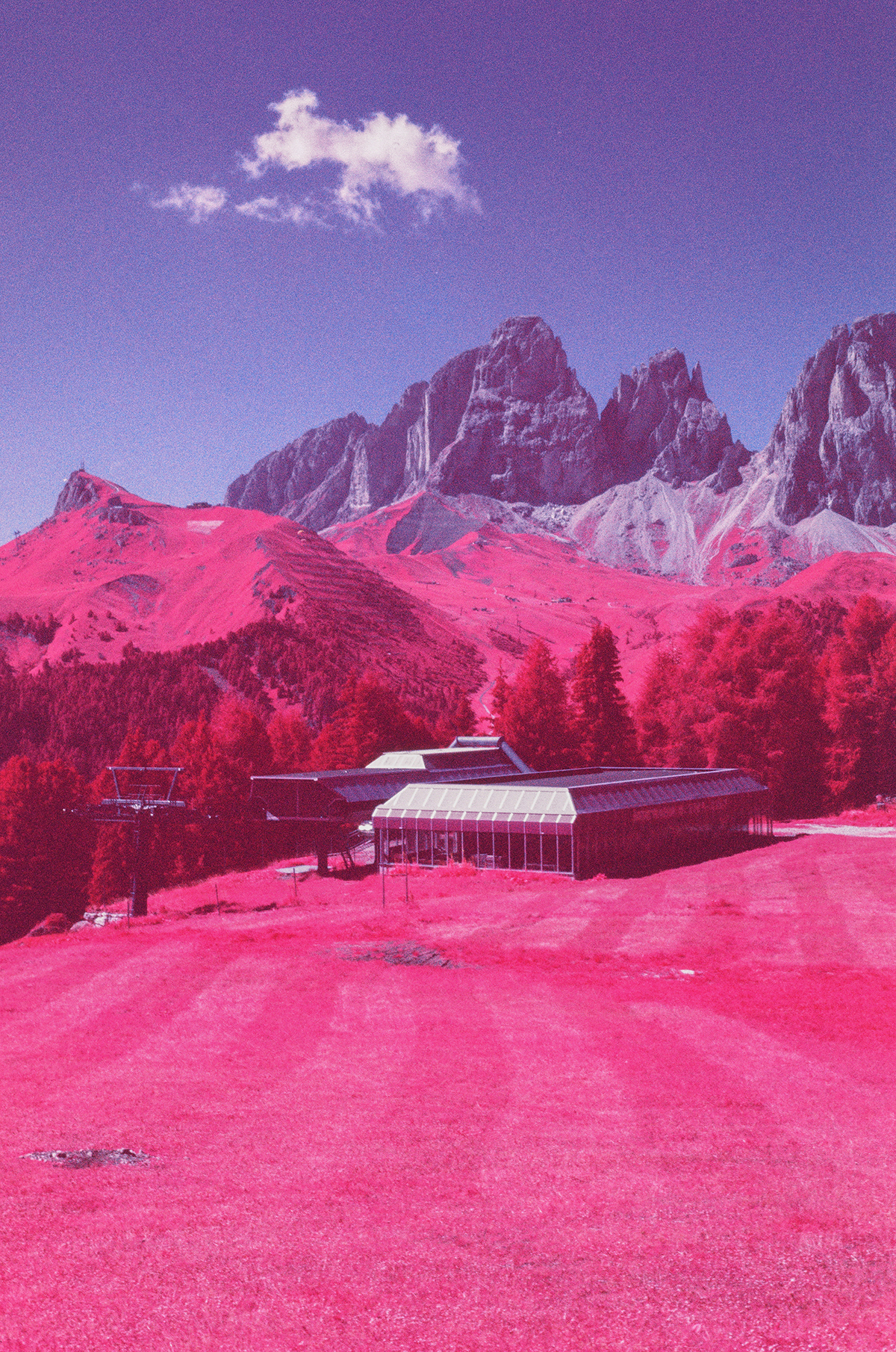 Dolomiti infrared Aerochrome dolomites mountains Landscape analog Film   35mm dolomitesininfrared