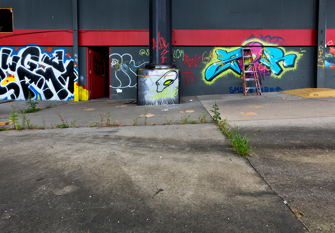Abandoned Nashville Sounds baseball stadium, Herschel Greer Stadium, Graffiti, by Sheri Oneal
