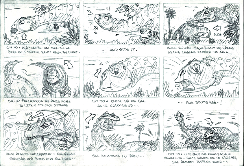 dinosaurs cartoon rainforest jungle plants allosaurus stegosaurus Tiki adventure Environment design pacific Saltasaurus Storyboards concepts