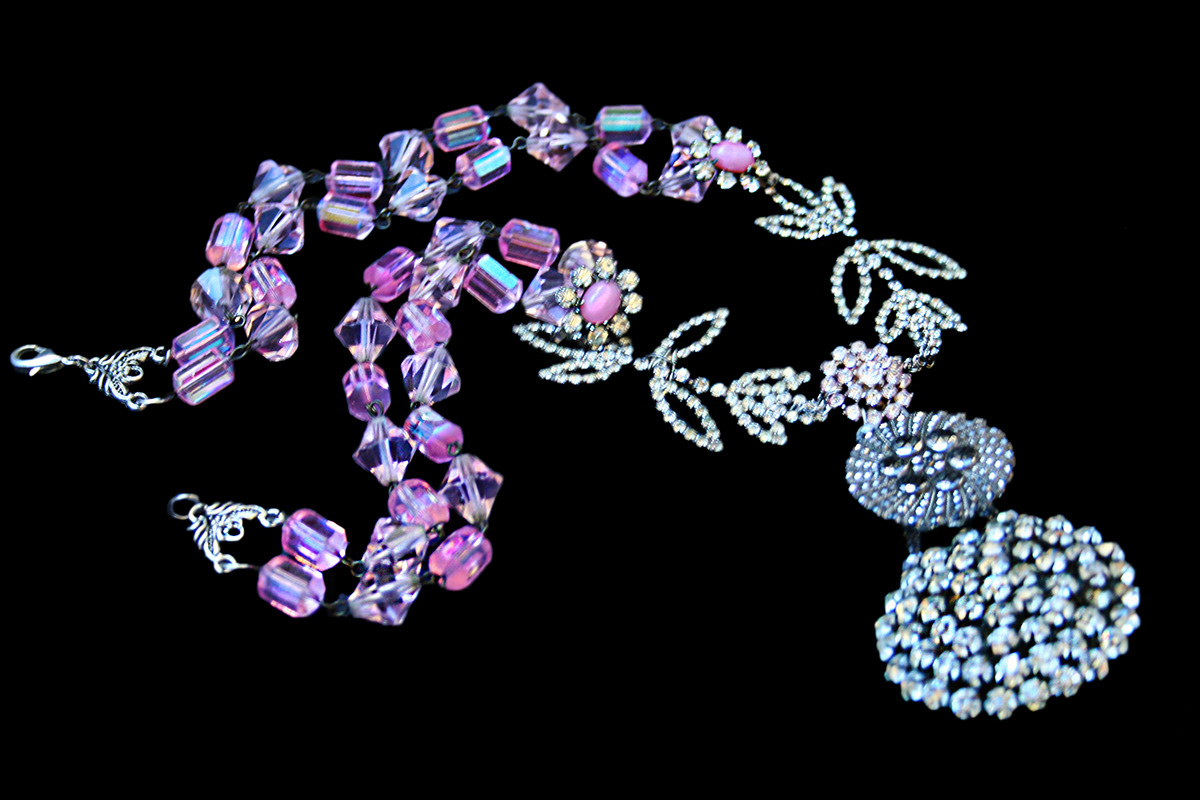 Necklace Beaded Jewellery upcycled vintage Jewellery