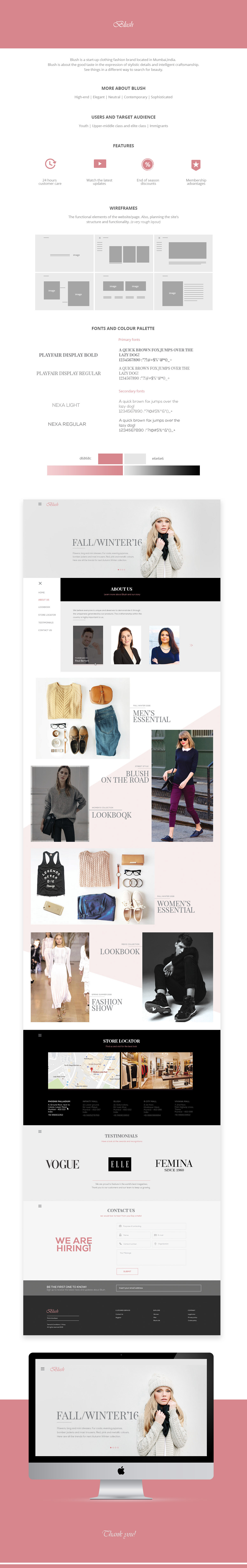 Fashion  Clothing Website Design sophisticated interface design minimal