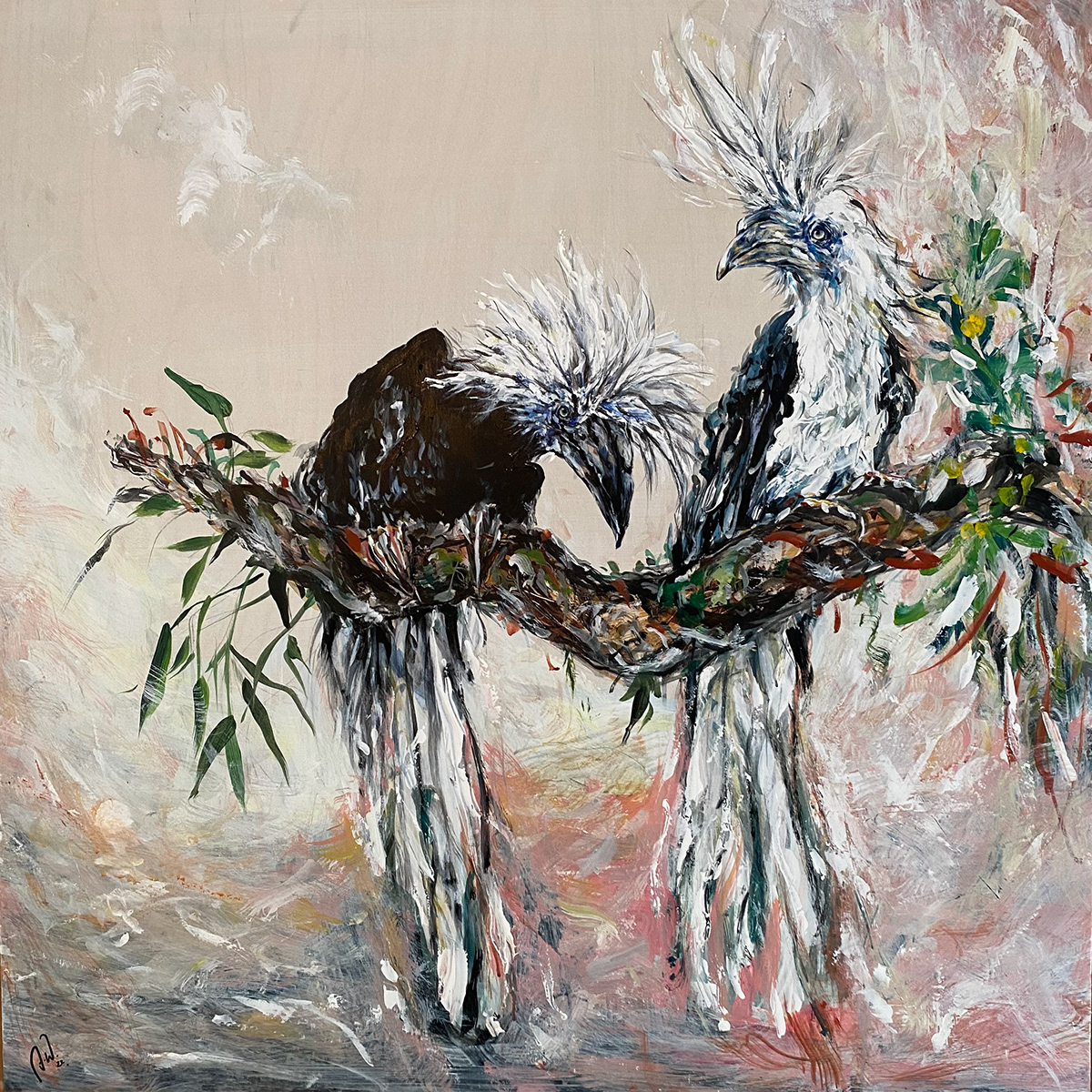 Anita Yan Wong asian art Asian Artist audubon bird bird art bird painting Chinese painting Cockatoo exotic birds
