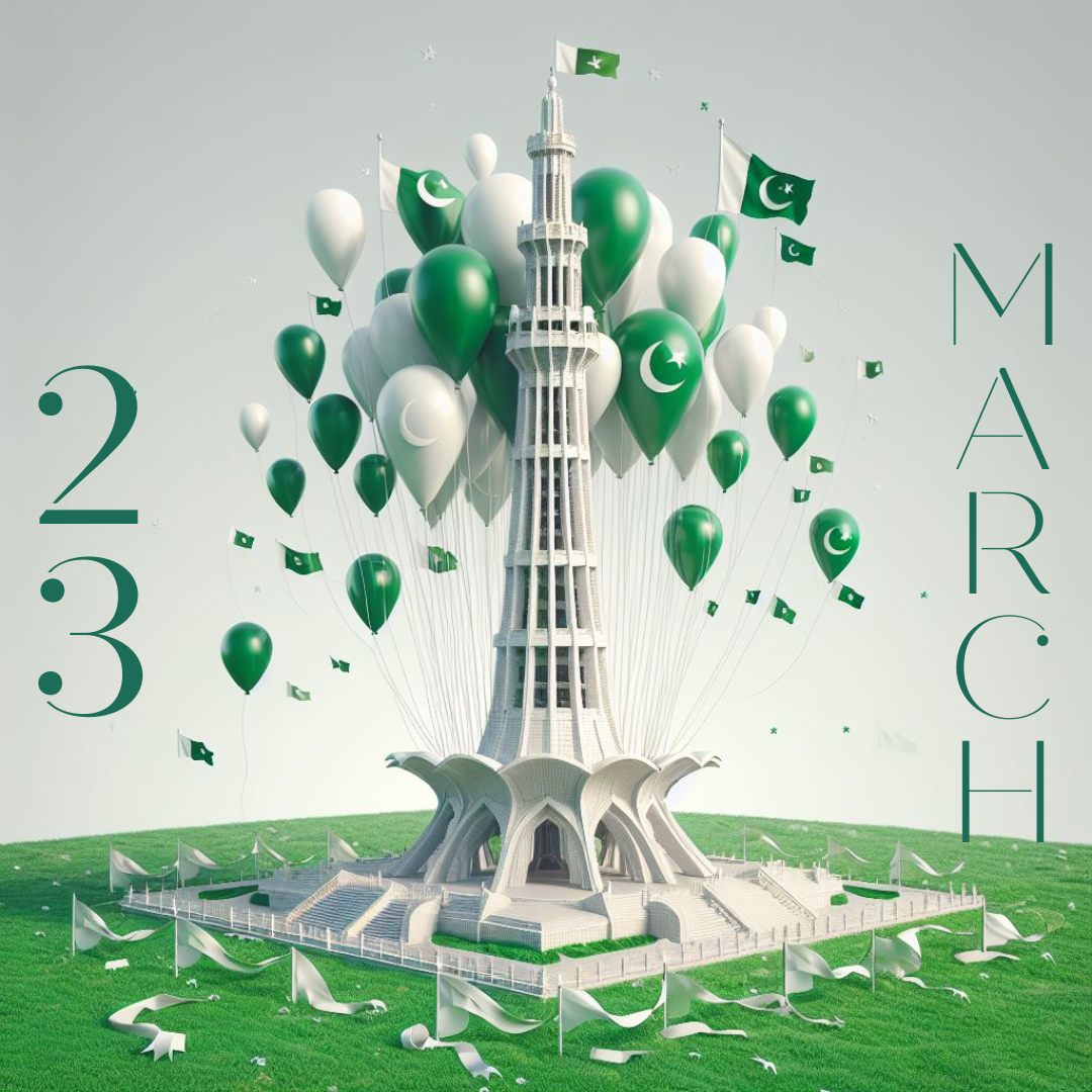 minar e pakistan pakistan resolution day 23rd March pakistan day Social media post Graphic Designer adobe illustrator marketing  