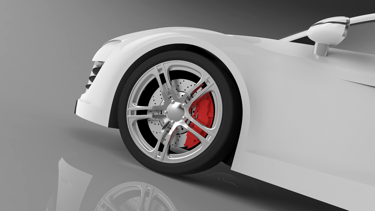 Audi R8 car 3D model automotive   Audi wheels