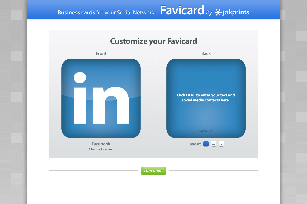 jakprints favicards Business Cards Online Ordering social