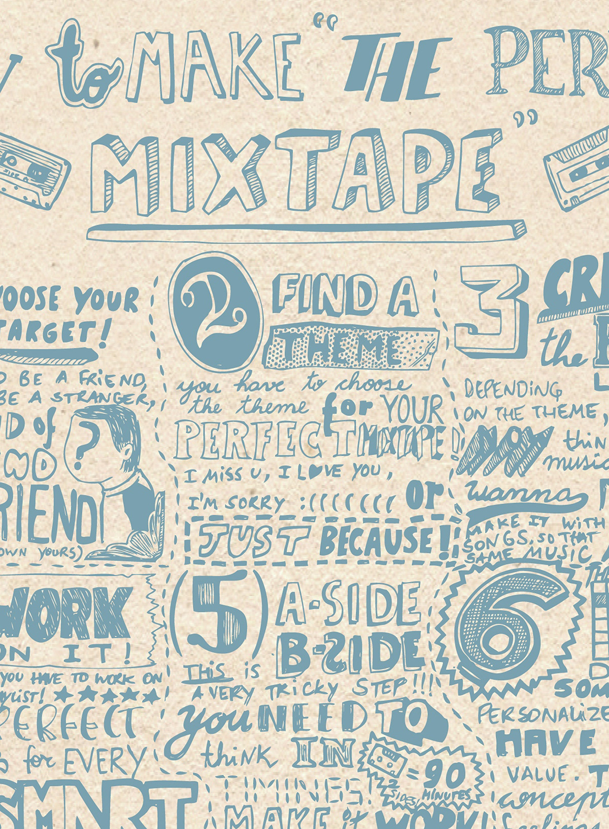 mixtape handmade typography how to graphic tees