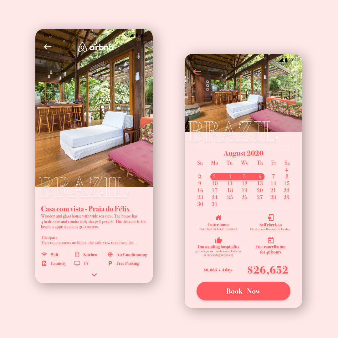 airbnb app mobile UI ux uxui Web