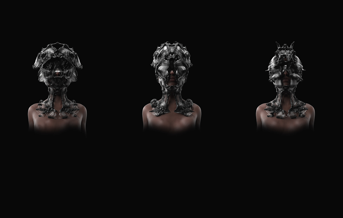 bjork generative design mask procedural design 3d printing