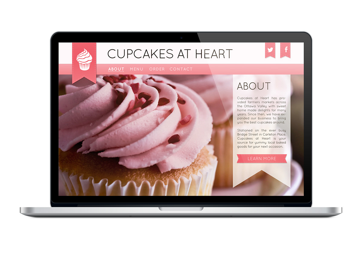 cupcakes business bakery business card Website