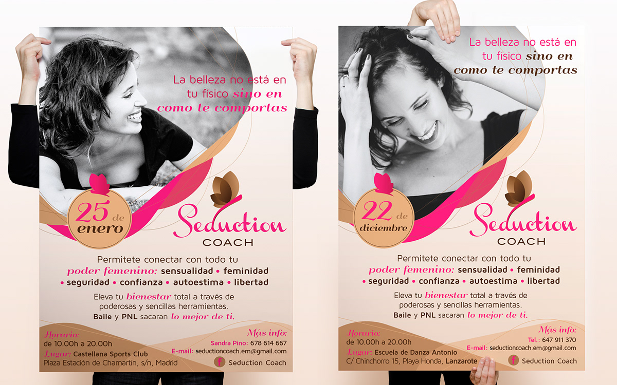 seduction coaching taller butterfly Corporate Identity