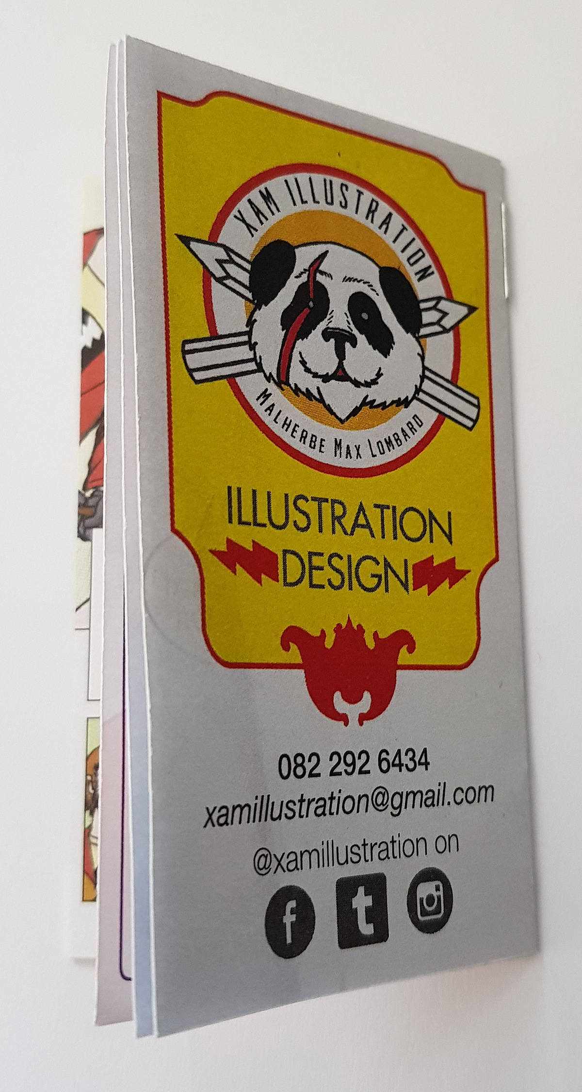Business Cards Comic Book promoting