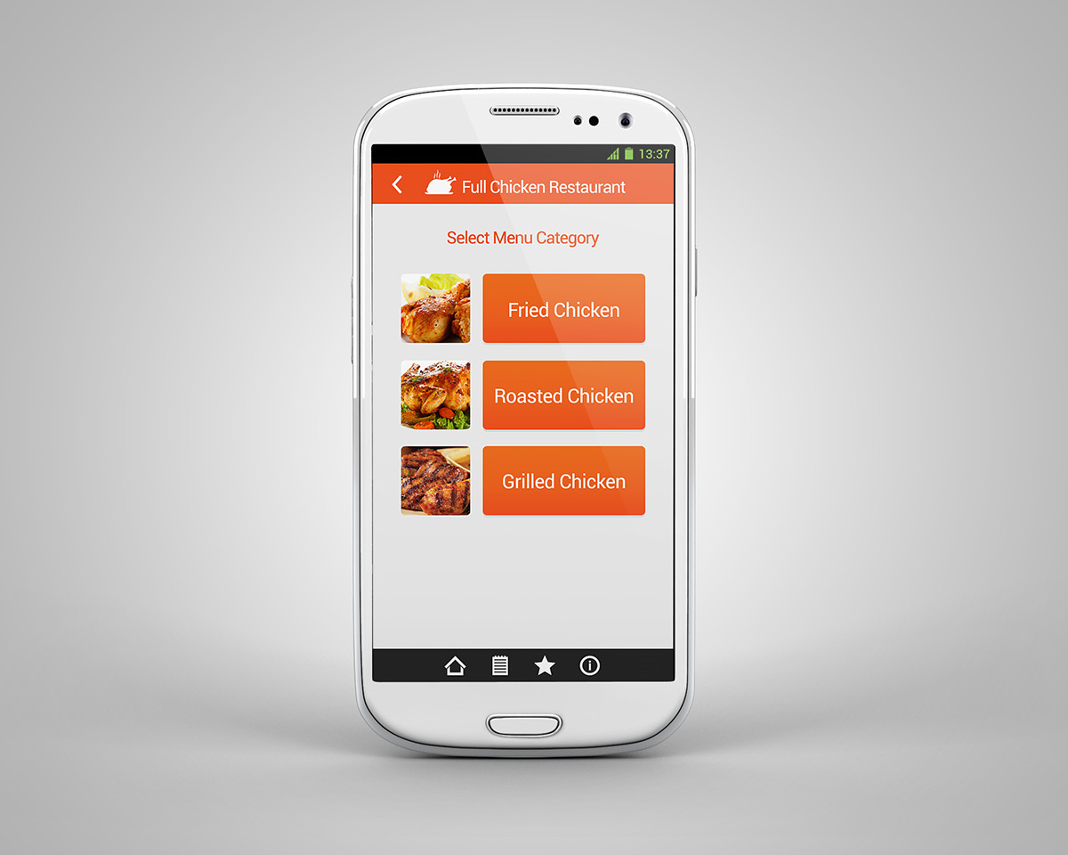 restaurant identity accra Ghana chicken full app Icon user interface smartphone