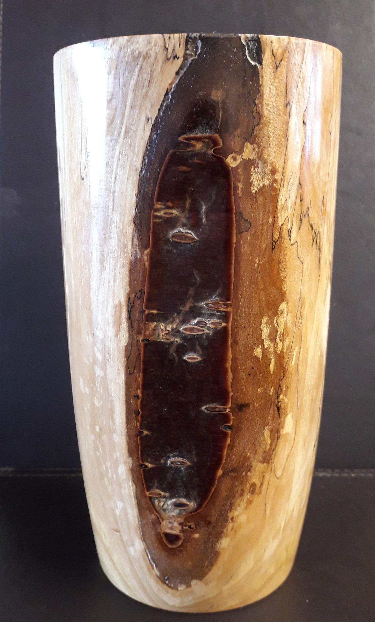 cherry craft hollow form modern patrick sweeney design Vase wood woodturninig woodwork