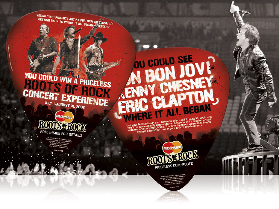 mastercard RootsofRock Eric Clapton jon bon jovi Kenny Chesney