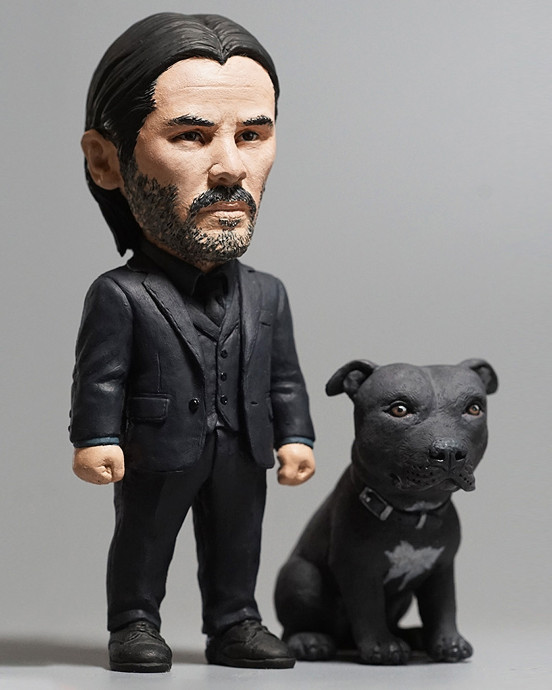 Plastic Cell Designer toys john wick sculpting  toys painting   resin dogs