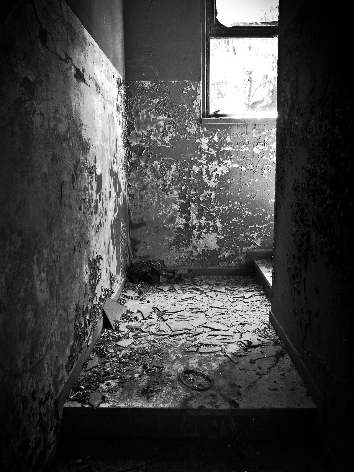 abandoned asylum black and white Empty Space lost forgotten art romina diaz  romina diaz