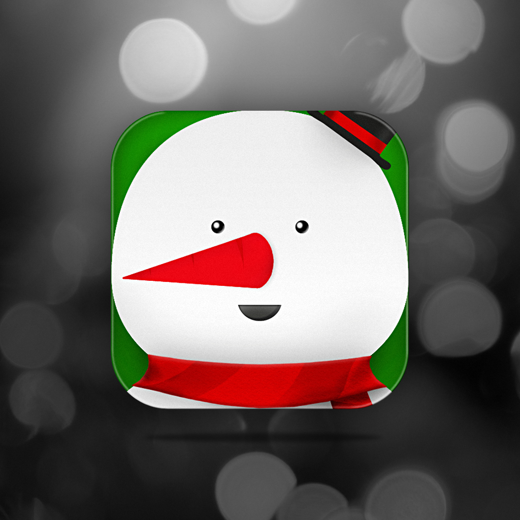 Christmas Santa Claus Rudolph snowman Icon app ios UI