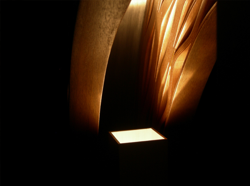 light Room Divider floor lamp lightning aluminum wood art craft design