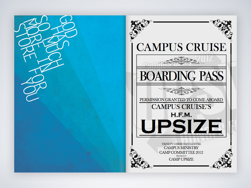 Christian  campus  trinity  hunger  upsize publicity collaterals camp Booklet folds banner church sticker wallpaper Students