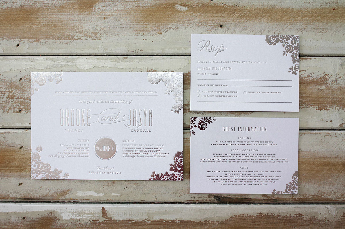 letterpress Invitation wedding mothers day Wrapping paper wedding invitation foil silver foil