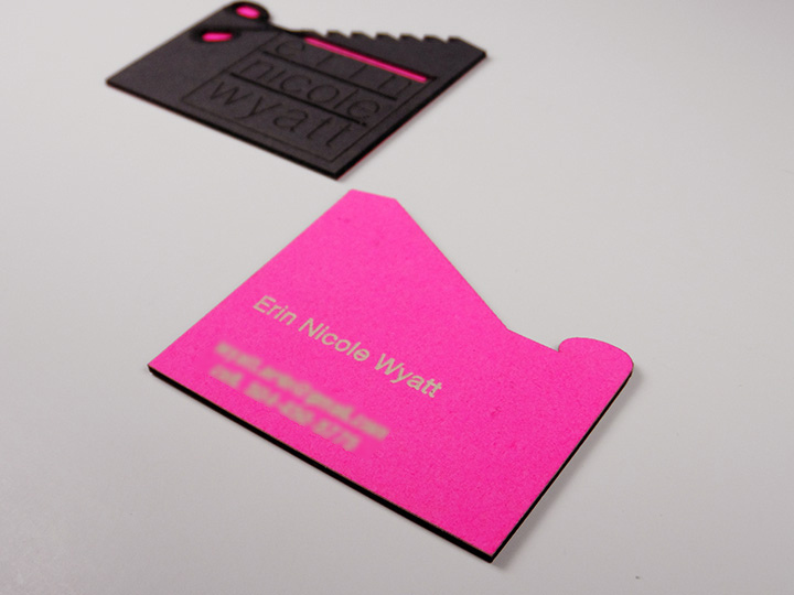 Business Cards b-type design Stationary design laser cutting