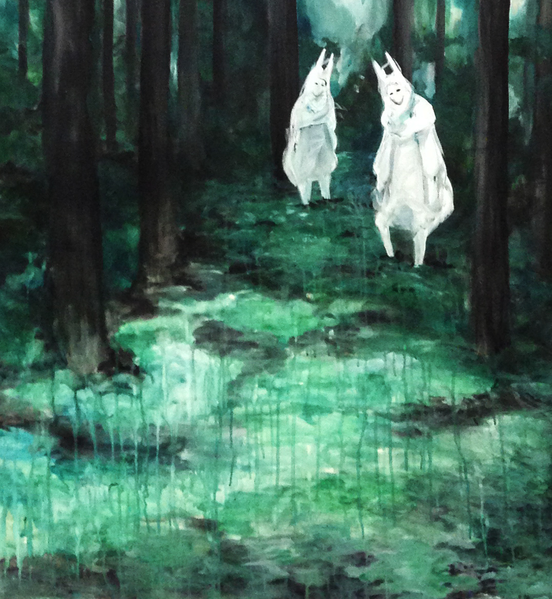Inside/Outside The Forest forest Lovely Bloodflow baths Forest Spirits large paintings forest scene Sara K Dunn Inspired by music forest pattern nature pattern