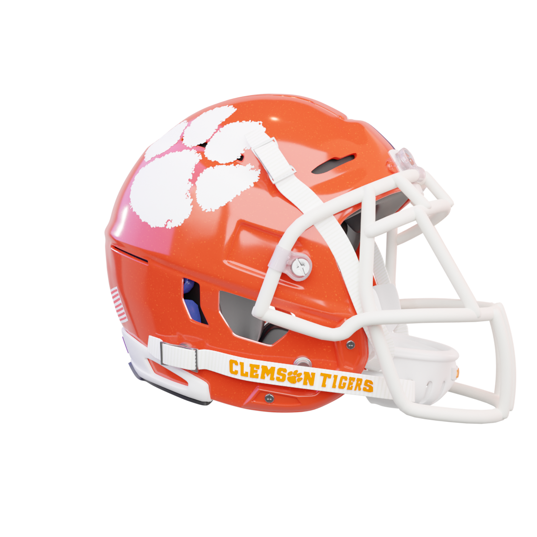 3D 3d art Clemson University Helmet