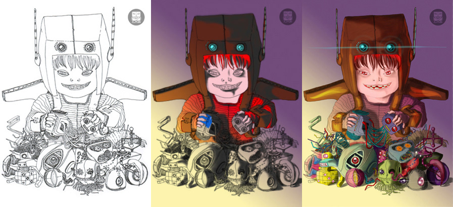 yakuza chica manga anime rei ayanami Kei Kishimoto Neo Genesis Evangelion gantz mago de oz destructor robot tatuaje mafia juguete toys