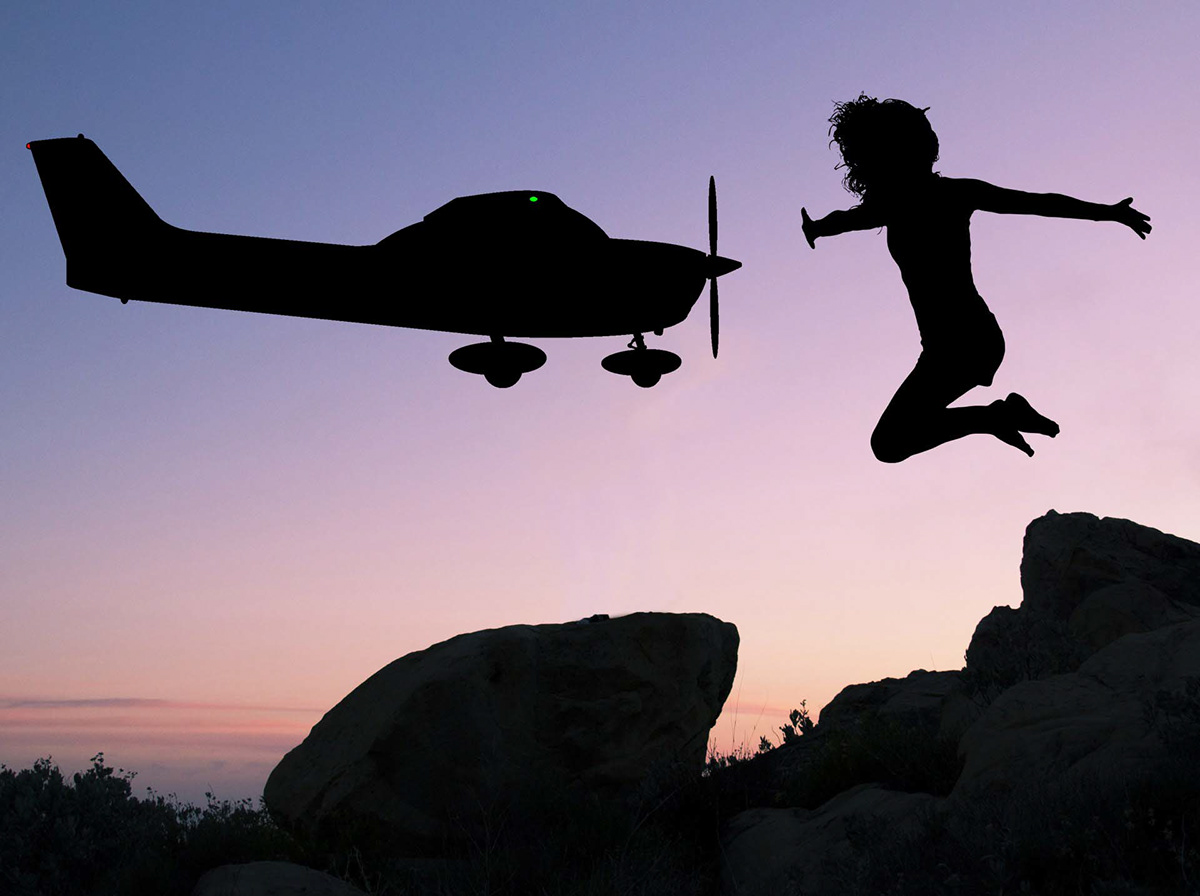 Adobe Portfolio jump joy longing aviation art