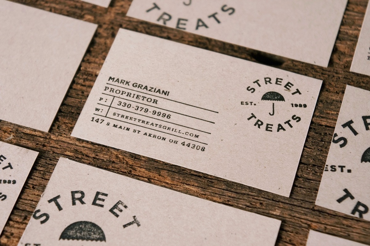 logo identity brand stationary business card stamp hand print Food  student screen print