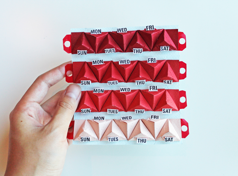 pill bottle blister pack Oragami birth control