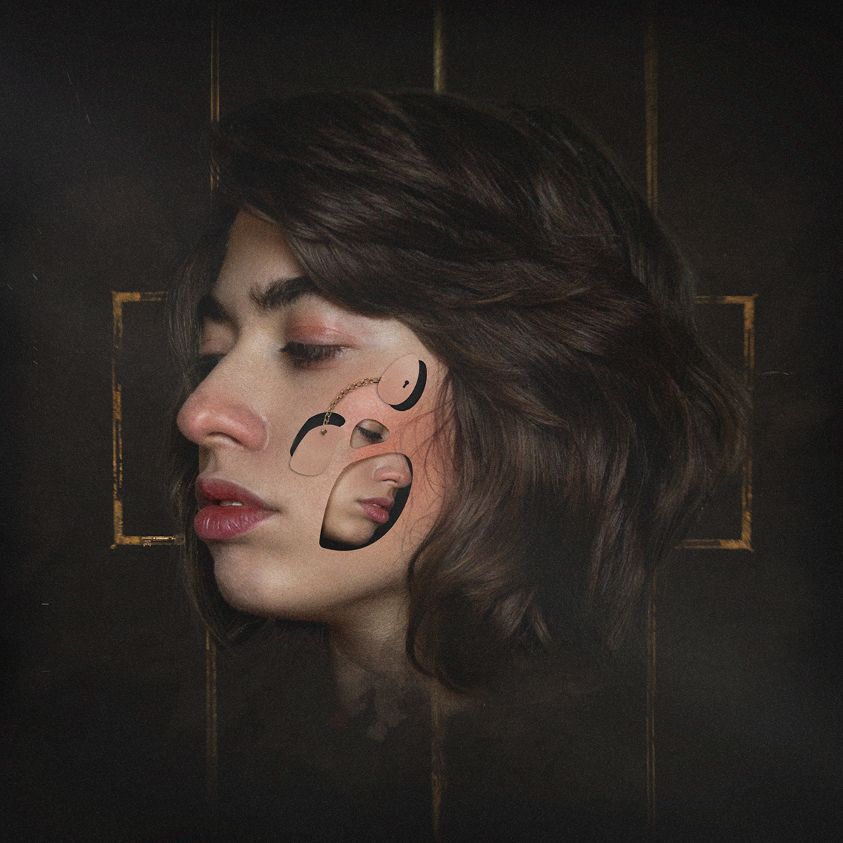 surrealism adobe photoshop selfportrait Digital Art  retouching  girl painting   brown studio