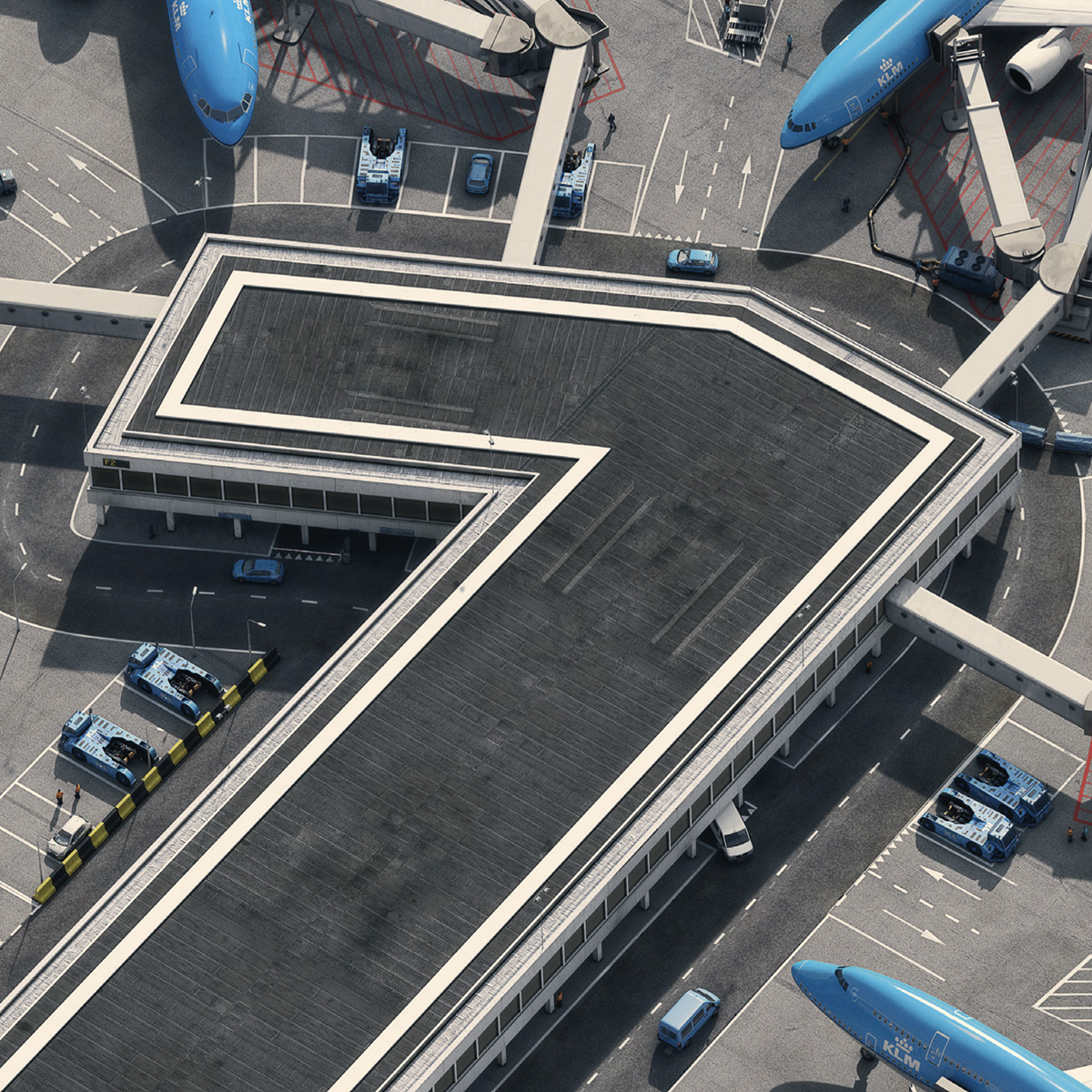 Souverein CGI 3D postproduction schiphol airport KLM Martin Dijkstra luminous creative imaging fedde souverein