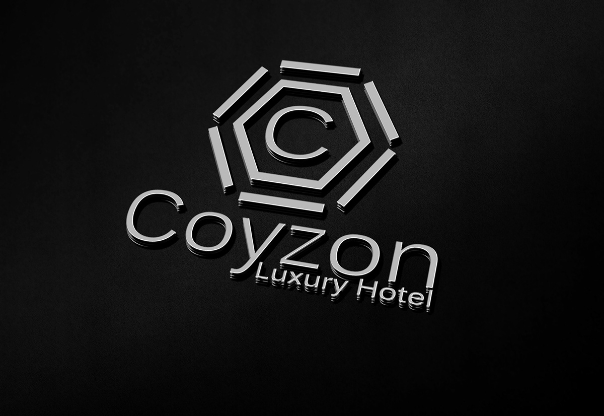 letter c coyzon logo creative logo hexagon