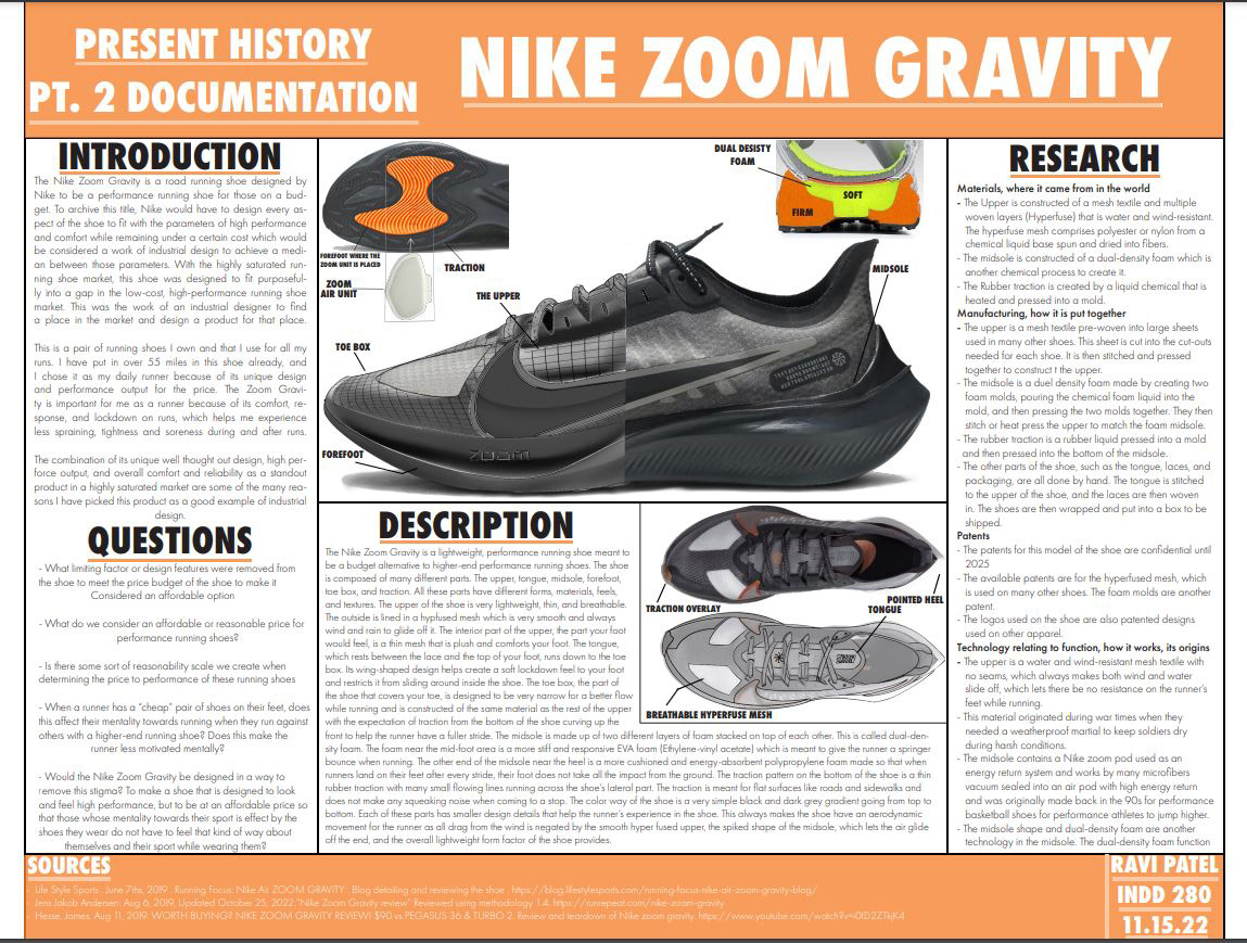 graphic design  indd industrial design  Nike RAVI PATEL Research Report