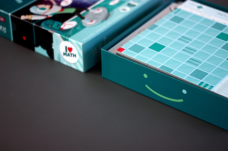 boardgame abaku mindok kawaii cyber pop Character box product Space  math educational school mathematics