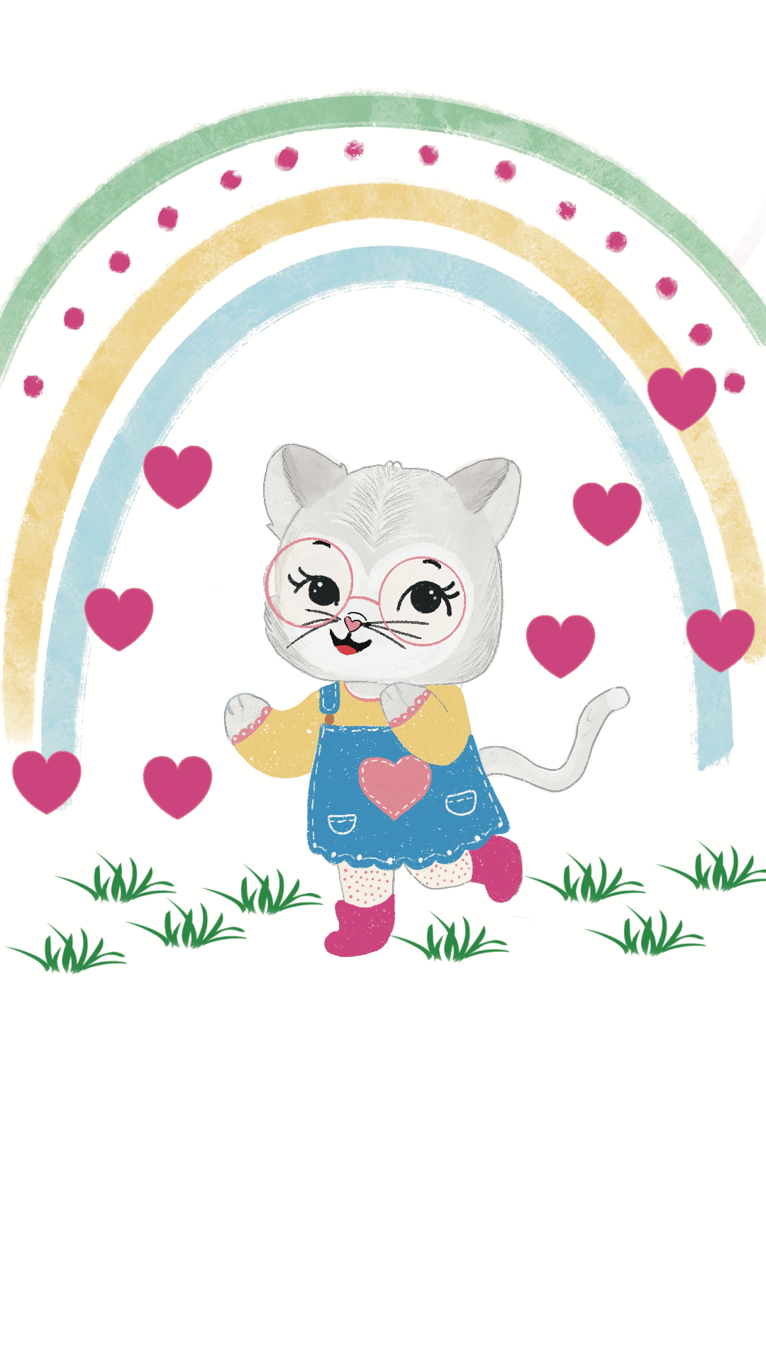 Little cute cat illustration