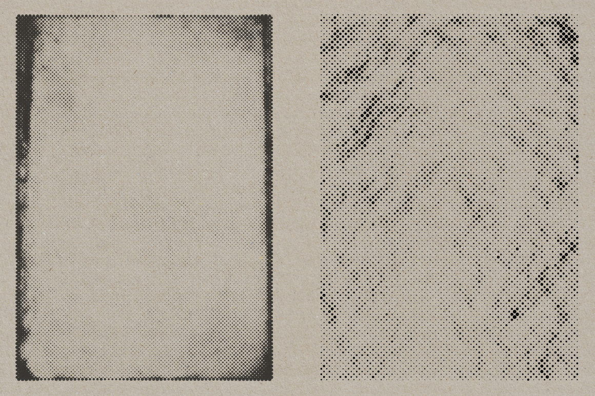 vector textures paper halftones vintage Retro screen print dots gradient