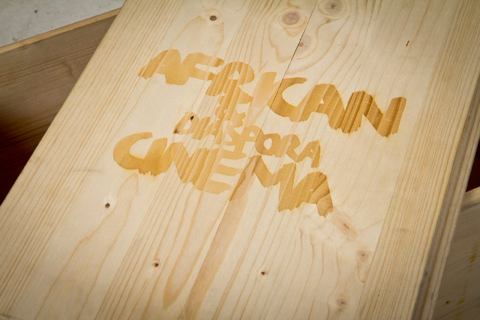 laser carving typography african cinema art