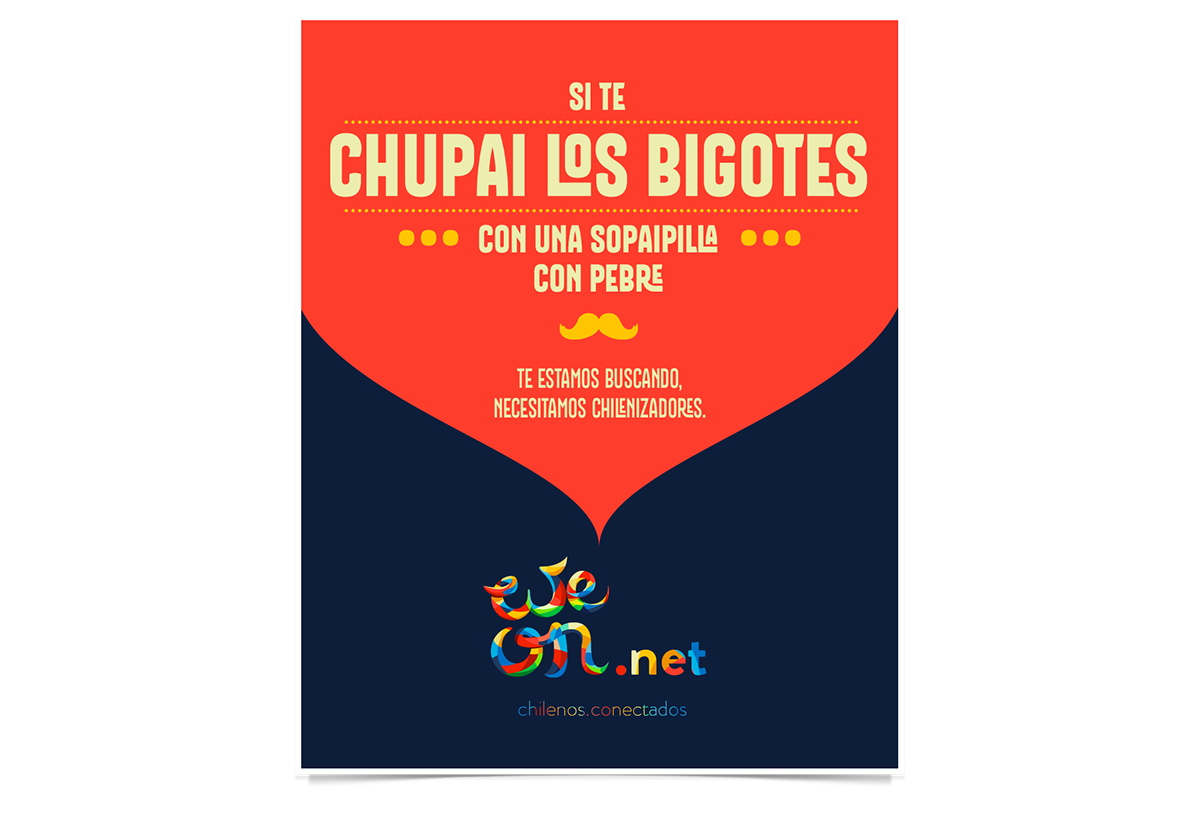 tourism chile Logotype lettering site campaign