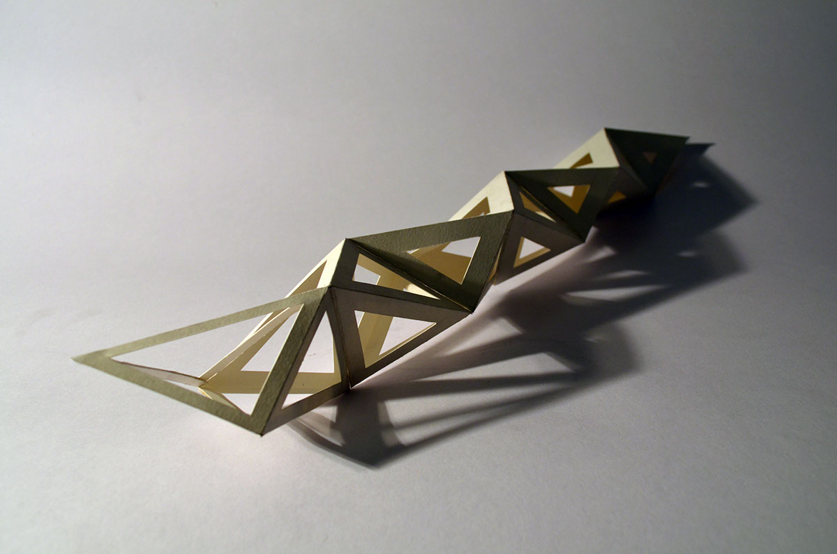 spatial abstract geometry geometric Dynamic architectural paper folding foundation studies Bristol origami  fractal space project Gareth Jones Time Project