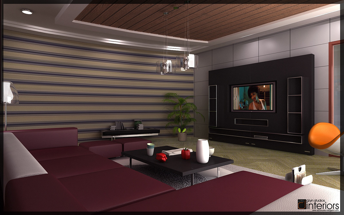 living room accra Ghana rendering interior viz