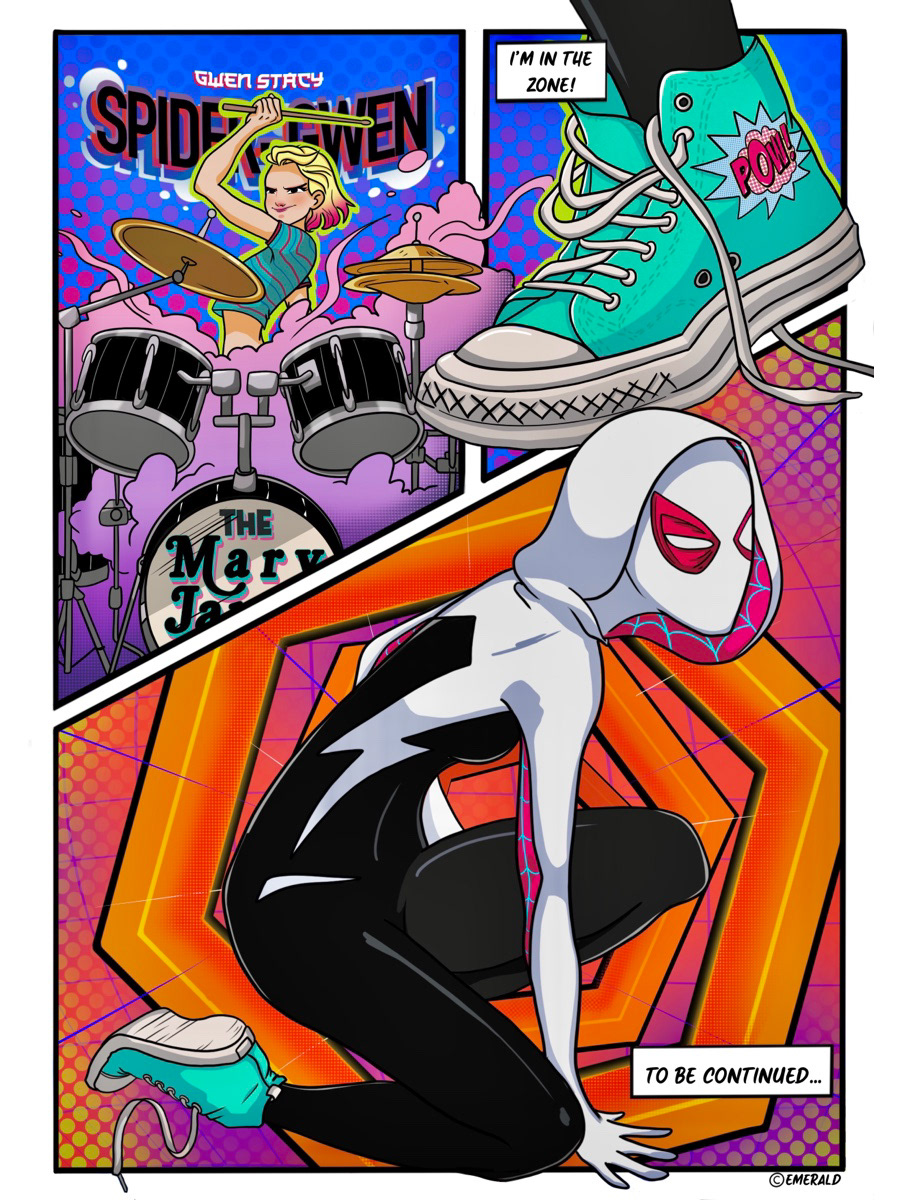 spiderman spidergwen spiderverse doodle colorful artwork