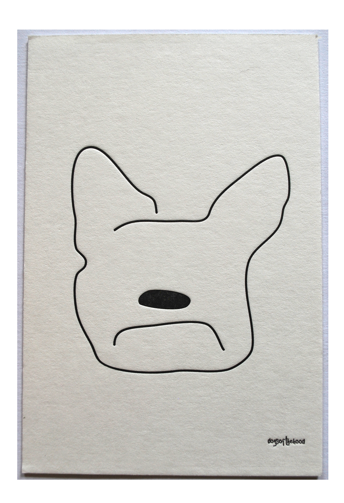 dogs  letterpress  brooklyn' woof from brooklyn  elsie&co co. cards  staionary  coster  black and White