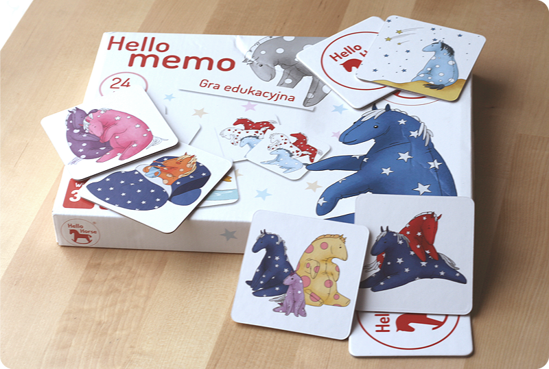 Memory Memo game children hello horse hello memo horse